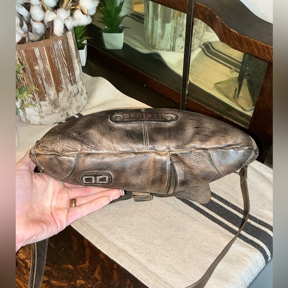 NWT Bed Stu Leather Jack Leather Crossbody Bag Black Lux Retail $245 - Picture 5 of 14